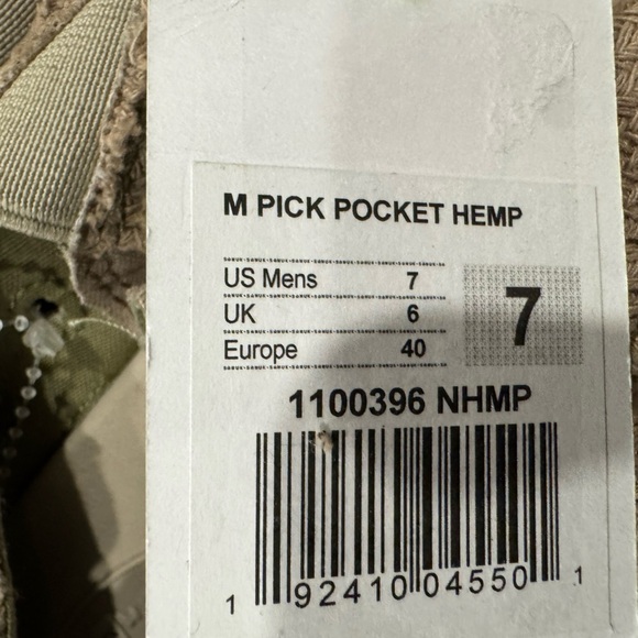 Sanuk Men's Pick Pocket Hemp Natural Tan - Slip On Shoe - Picture 4 of 6